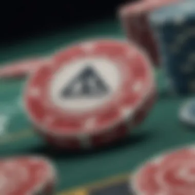 Close-up of poker chips made from premium materials