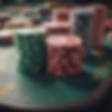 Poker chips in a competitive gaming environment