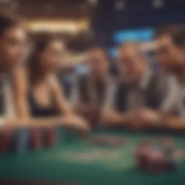 Analyzing Casino Market Dynamics A team of analysts discussing charts and reports related to casino market dynamics.