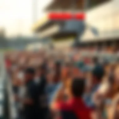 A vibrant crowd cheering during a thrilling race at Golden Gate Fields