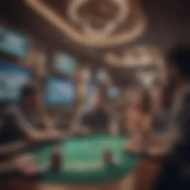 A captivating scene of a live betting event broadcast