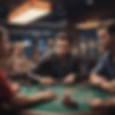 Engaging atmosphere in a high-stakes poker room