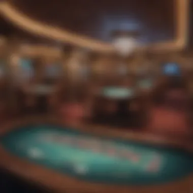 A luxurious cruise ship deck at night, highlighting the unique entertainment environment for gamblers.