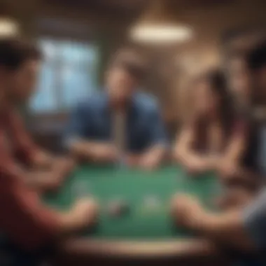 Group of friends enjoying a poker game online