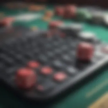 An illustration depicting the strategic advantages gained by using a poker calculator.