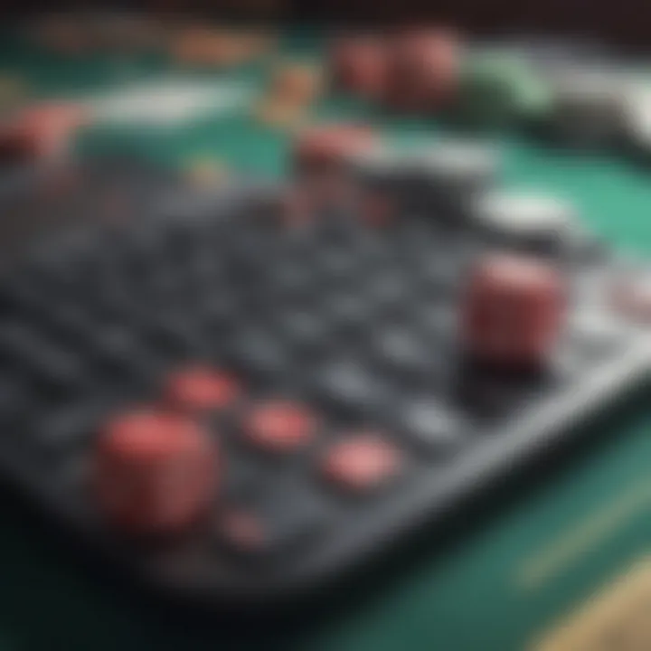 An illustration depicting the strategic advantages gained by using a poker calculator.