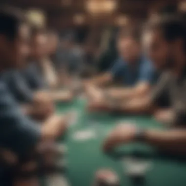 Players engaged in a high-stakes poker tournament