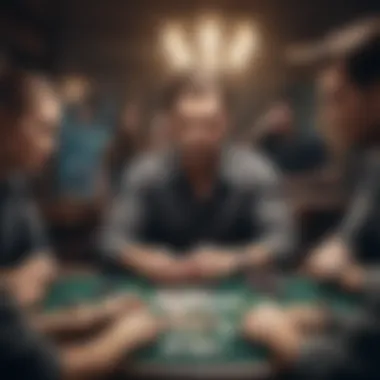 Conceptual image representing player psychology in poker