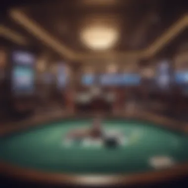 Interior view showcasing the vibrant atmosphere of the poker room