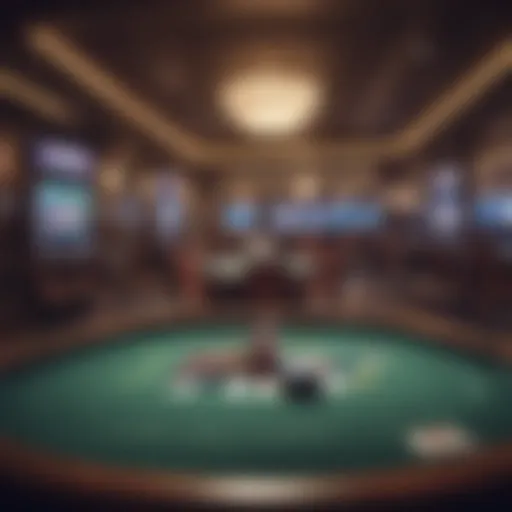 Interior view showcasing the vibrant atmosphere of the poker room