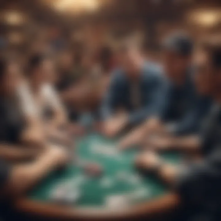 A vibrant poker tournament in a Michigan venue showcasing players in action