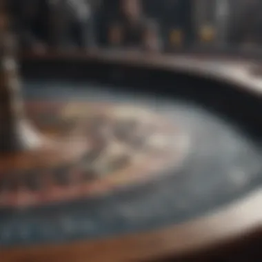 A detailed view of a Game of Thrones roulette table, highlighting the unique design elements.