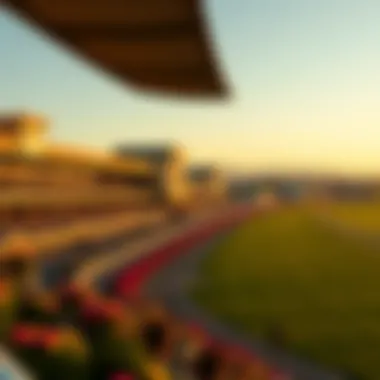 A breathtaking view of the Golden Gate Fields racetrack during a major race event