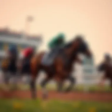 Thoroughbred Racing in the U.S. Thoroughbred racing at a famous American track