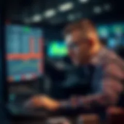 A thoughtful individual analyzing betting odds on a computer