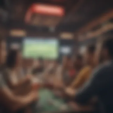 A group of friends enjoying a sports event viewing together