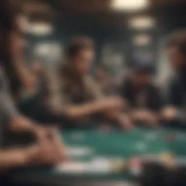 Engaging Online Poker Experience An engaging online poker table during a freeroll tournament